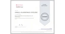 Supervised Machine Learning: Regression and Classification certificate